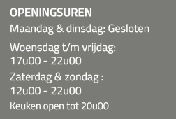 Reserveren is gewenst.