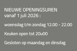 Reserveren is gewenst.